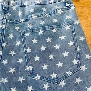 Altar'd State Blue Star Print Wide Leg Jeans